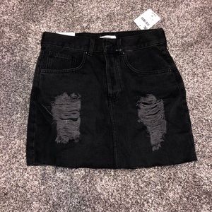 Brand new with tags forever 21 black jean skirt
